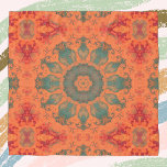 Foulard Psychédélic Hippie Teal Orange and Red<br><div class="desc">Cette conception kaléidoscope psychédélique est turquoise,  orange et rouge. Des visuels trippy vibreants pour l'hippie moderne ou toute personne qui aime les couleurs vives!</div>