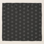 Foulard Rosette géométrique fleurie stylisée motif noir<br><div class="desc">Élégant foulard aux motifs floraux stylisés et élégants,  motif aux motifs floraux chic. Conçu exclusivement pour vous par Happy Dolphin Studio. Contactez-moi pour d'autres couleurs !</div>