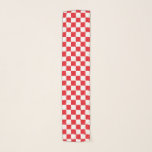 Foulard Rouge et blanc Checkered<br><div class="desc">Art numérique abstrait des carrés rouges et blancs dans une formation checkered.</div>