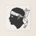 Foulard Scarf carré avec drapeau de la Corse, France<br><div class="desc">Ajoutez une touche sophistiquée de fierté corse à votre garde-robe avec notre écharpe carré arborant le drapeau de la Corse ! Cette écharpe élégante allie style et patrimoine culturel, mettant en valeur la tête noire emblématique de Moor sur un arrière - plan blanc. Parfait pour ajouter une touche de caractère...</div>