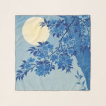 Foulard Soirée Lune Arbre Bleu Lune<br><div class="desc">Fleur de cerise sur une nuit lune (vers 1932) par Ohara Koson (1877-1945). Une belle lune du soir. Original du Los Angeles County Museum of Art.</div>