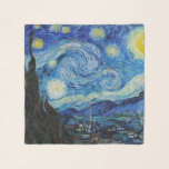 Foulard Soirée Van Gogh Starry. Impressionnisme art vintag<br><div class="desc">Foulard Van Gogh "La Nuit étoilée".</div>