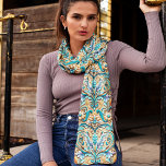 Foulard Style Sud-Ouest Symétrique Motif Tan Turquoise<br><div class="desc">Style Sud-Ouest Symétrique Motif long écran en palette de couleurs Tan et Turquoise. De beaux accessoires de mode occidentale décoratifs pour la cowgirl moderne. Soyez la belle du rodéo où que vous viviez !</div>