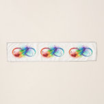 Foulard Symbole d'infini avec plume arc-en-ciel<br><div class="desc">Symbole artistique à l'infini avec belle plume arc-en-ciel sur arrière - plan blanc. Style tatouage.</div>