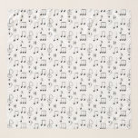 Foulard Tout juste noté blanc<br><div class="desc">Tous les symboles et notes critiques pour écrire de la musique. On vient de le noter.</div>