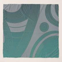 Trypillian Macro Vagues Teal Argent Contraste Ethn