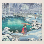 Foulard Tsuchiya Koitsu - Neige de printemps à Maruyama<br><div class="desc">Neige printanière à Maruyama,  Kyoto (Haru no yuki,  Kyoto Maruyama) - Tsuchiya Koitsu,  impression couleur Woodblock,  1936</div>