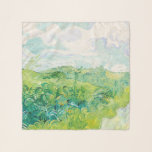 Foulard Van Gogh. Green Blé Fields Auvers. Impressionnisme<br><div class="desc">Foulard Van Gogh "Green Wheat Fields,  Auvers".</div>