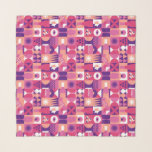 Foulard Vin rose violet rétro Bauhaus Motif<br><div class="desc">Le rétro Pink Purple Wine Bauhaus Motif Scarves and Wraps dispose d'un motif de vin vintage en rose,  violet et blanc. Cadeaux parfaits pour les amateurs de vin pour anniversaires,  célébrations,  cadeaux de remerciement,  personnel,  cadeaux de Noël et de vacances. Créé par Evco Studio www.zazzle.com/store/evcostudio</div>