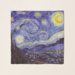Foulard Vincent Van Gogh Starry Nuit Vintage Art<br><div class="desc">Vincent van Gogh Starry Night Art Peinture Starry Night est un tableau de l'artiste post-impressionniste néerlandais Vincent van Gogh. Le ciel bleu de la nuit est rempli de nuages tourbillonnants, d'étoiles et d'une lune brillante croissant. La Nuit étoilée est la seule nocturne de la série de vues depuis la fenêtre...</div>