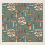 Foulard Wild Mushrooms<br><div class="desc">Divers champignons sauvages dessinés à la main,  motif vectoriel</div>