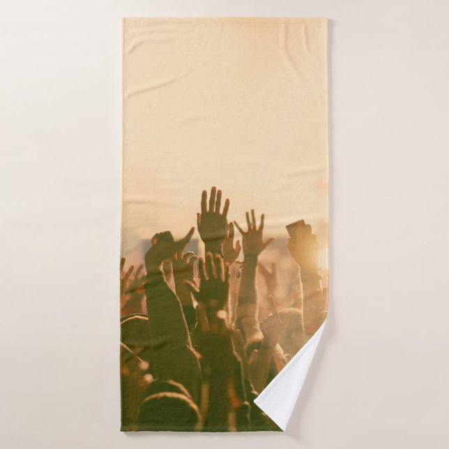 Foule au concert - retro style photoconcert, foule (Serviette de bain)
