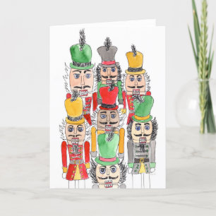 Foule de carte de vacances de casse-noix