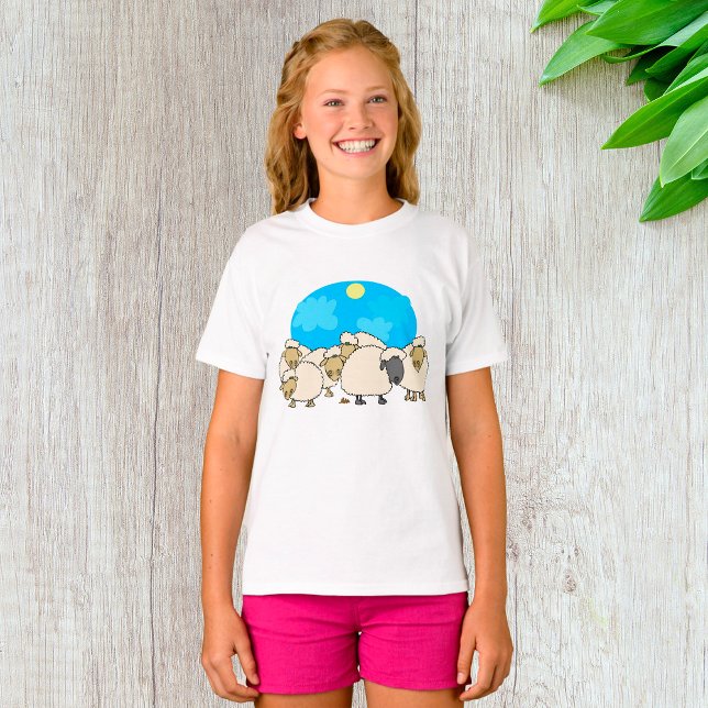 Foule De T-shirt Filles Moutons (Créateur téléchargé)