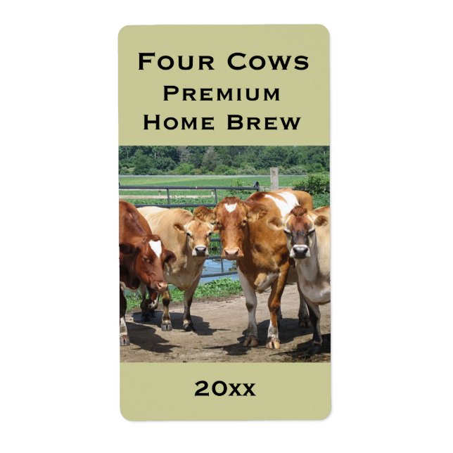 Four Cows Home Brew Étiquette (Devant)