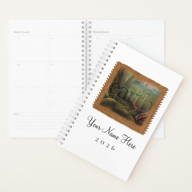 Four Elements - EARTH - Personalized Day Planner (Devant avec enveloppe)