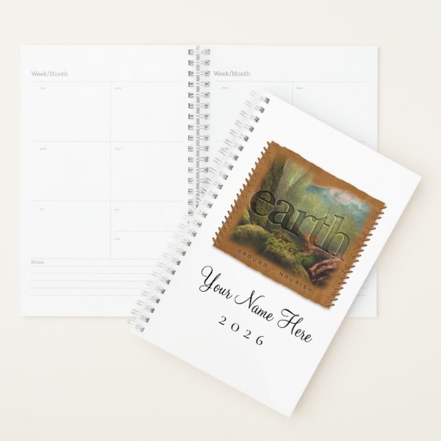Four Elements - EARTH - Personalized Day Planner (Devant avec enveloppe)