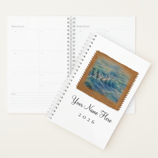 Four Elements - WATER - Personalized Day Planner (Devant avec enveloppe)