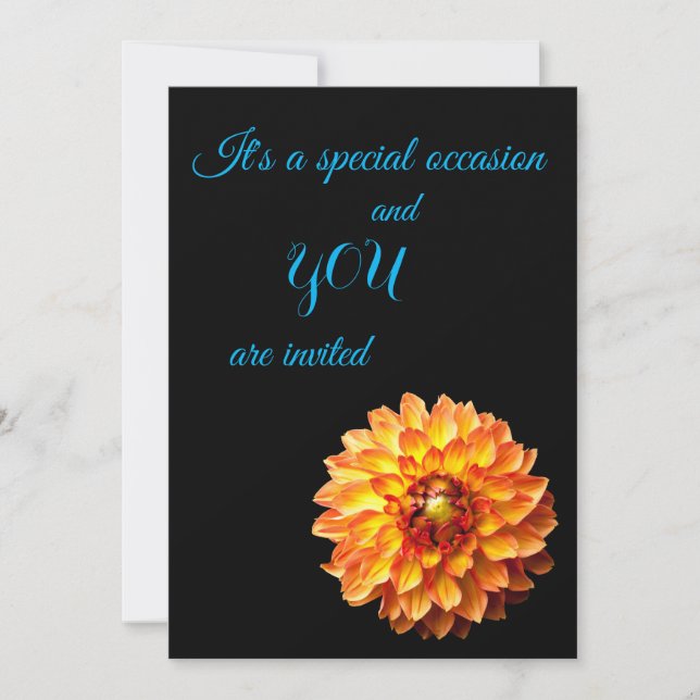 Four Queens Dahlia Invitation Florale (Devant)