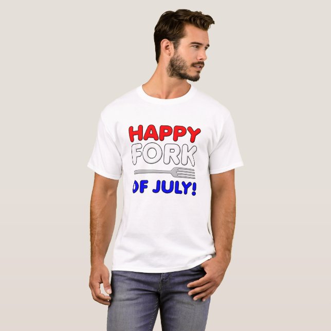 Fourche de Juillet Tshirt drôle (Devant entier)