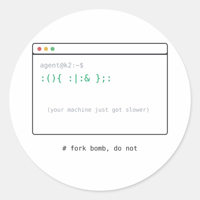 Fourchette Bombe - Cadeau Autocollant Dev (Devant)