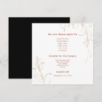 Fournisseur | Menu de boissons de Thanksgiving
