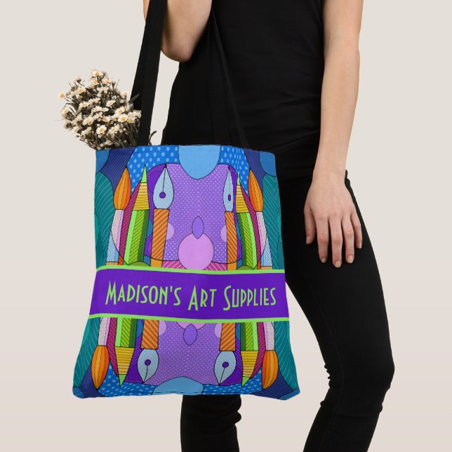 Fournitures d'art coloré, Sac fourre-tout personna (De près)