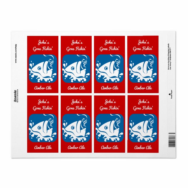 Fournitures de brasserie Bière brassage Étiquettes (Feuille entière)