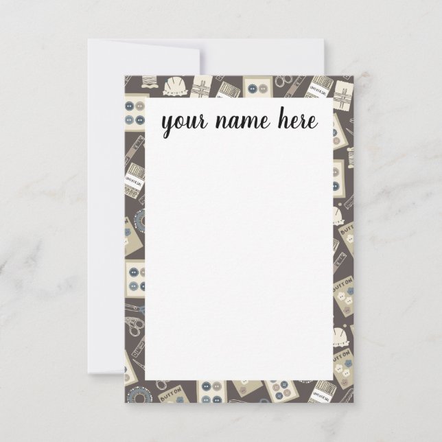 Fournitures de couture personnalisées Cartes pour  (Devant)