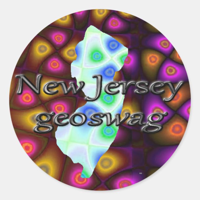 Fournitures de Geocaching New Jersey Stickers Geos (Devant)