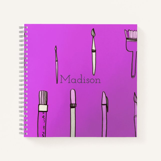 Fournitures scolaires Carnet Carré violet (Devant)