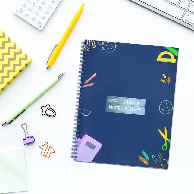 Fournitures scolaires colorées Cahier (Créateur téléchargé)