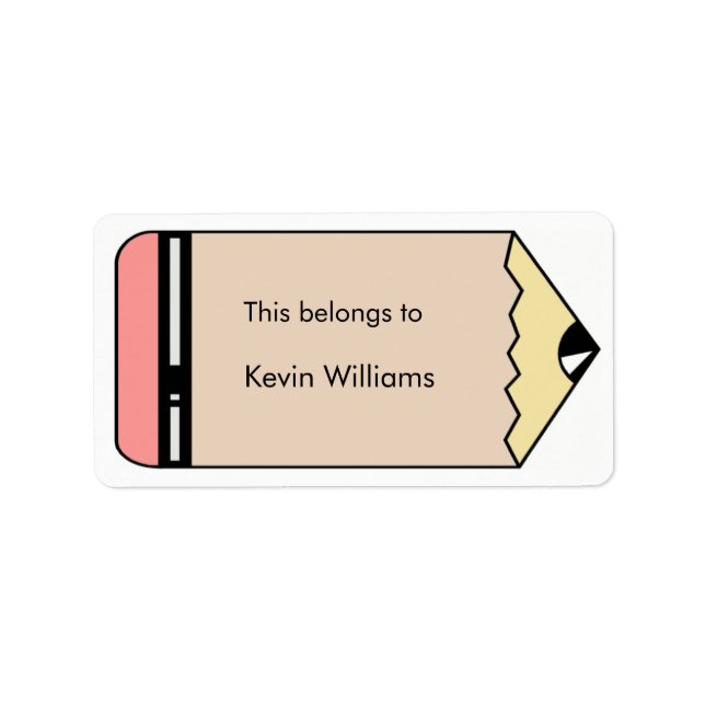 Fournitures scolaires Étiquettes (Devant)