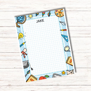 Fournitures scolaires personnalisées bloc-notes bl