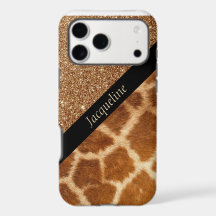 Fourrure exotique de girafe et glamour de paillett