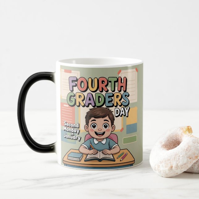 Fourth Graders Day January Holiday Mug (Avec donut)