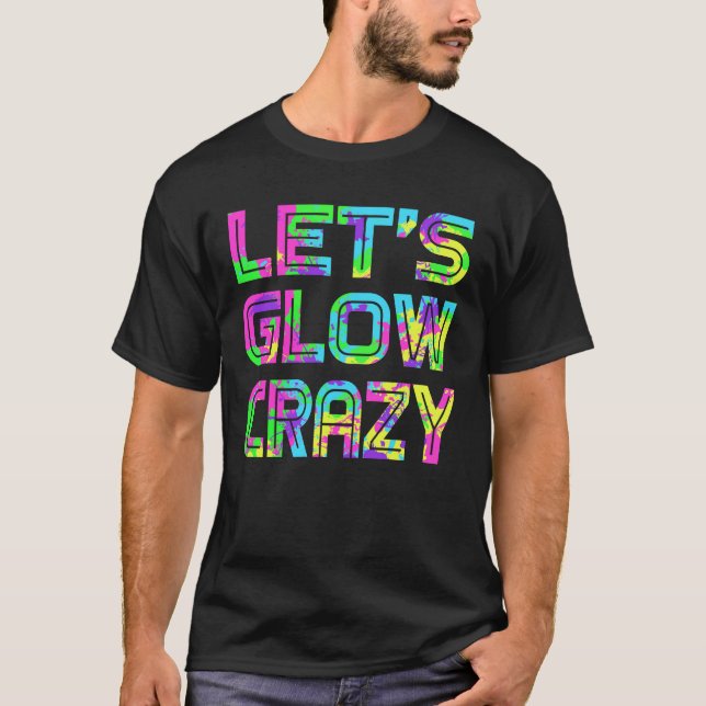 Fous de lueur T-shirt Retro Neon Party rave (Devant)