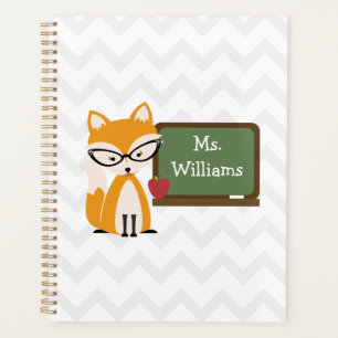 Fox À Chalkboard Chevron Professeur Personnalisé