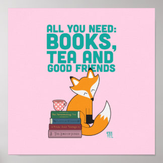 Fox And Tea Books&Friends Poster