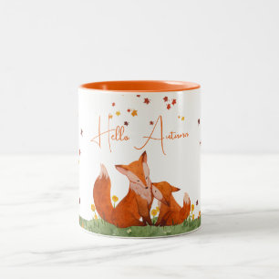 Fox Automne Feuilles De La Mug De Café