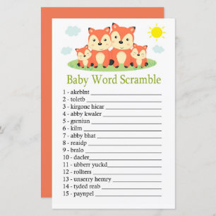 Fox Baby jeu de mots brouillage de mots