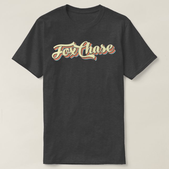 Fox Chase TShirt Retro Art Baseball Police Vintage (Design devant)
