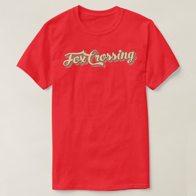 Fox Crossing TShirt Retro Art Baseball Police Vint (Design devant)