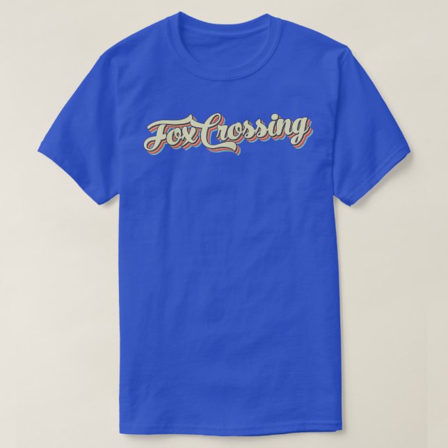 Fox Crossing TShirt Retro Art Baseball Police Vint (Design devant)