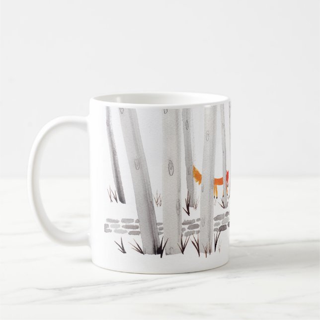 Fox dans la tasse en bois (Gauche)