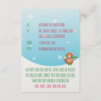 Fox dans Mittens Invitation