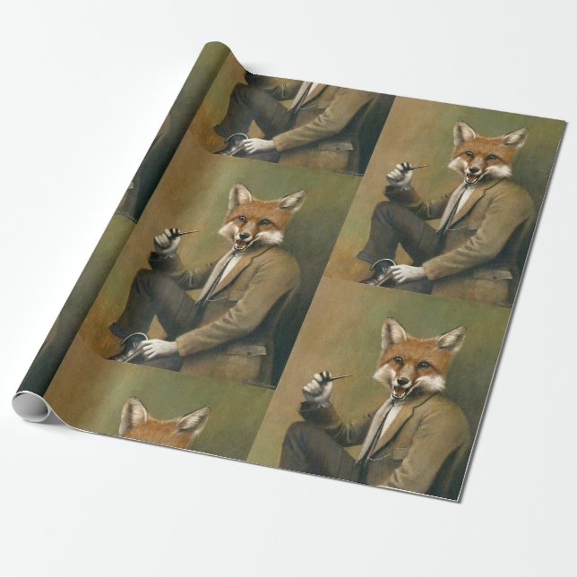 Fox de cru en papier d'emballage cadeau de costume (Déroulé)