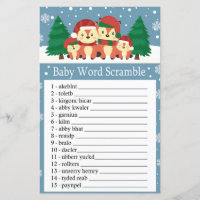 Fox d'hiver Baby word scramble jeu