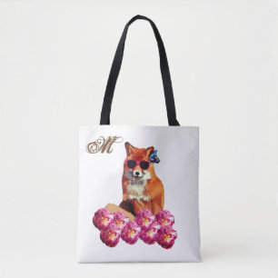 Fox et art Rose Sac fourre-tout personnalisé