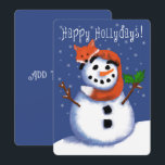 Fox et Snowman Joyeux Hollydays ! Tellement mignon<br><div class="desc">Si mignon en effet ! Snowman est heureux de garder son ami renard cool! Conçu par Cherie's Art(c)2023</div>